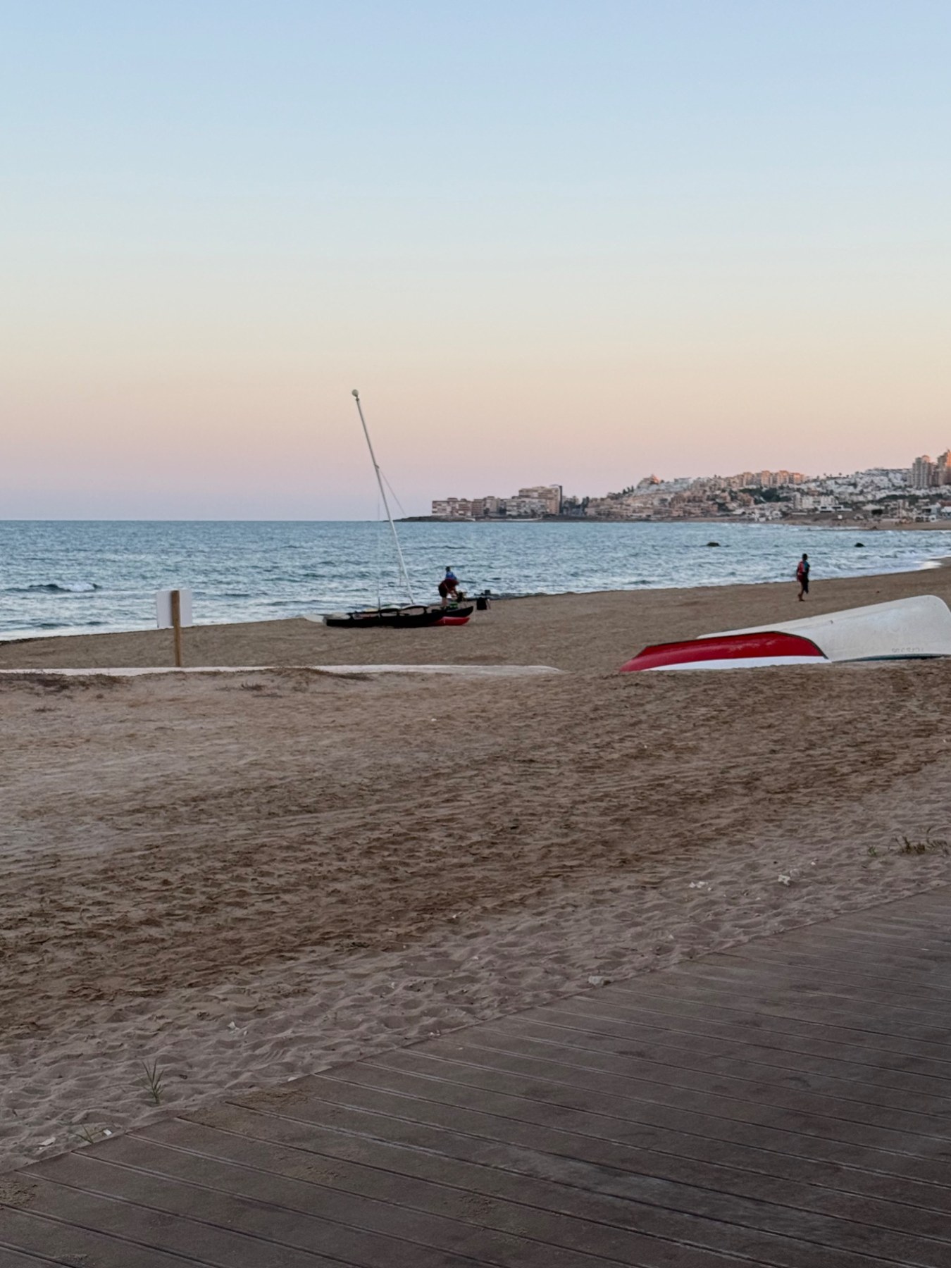 Torrevieja beach at sunset