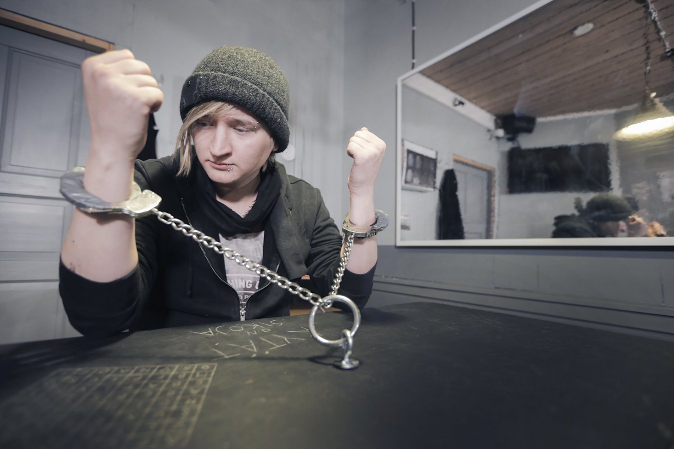 A player inside Escape Room Levi in Finland